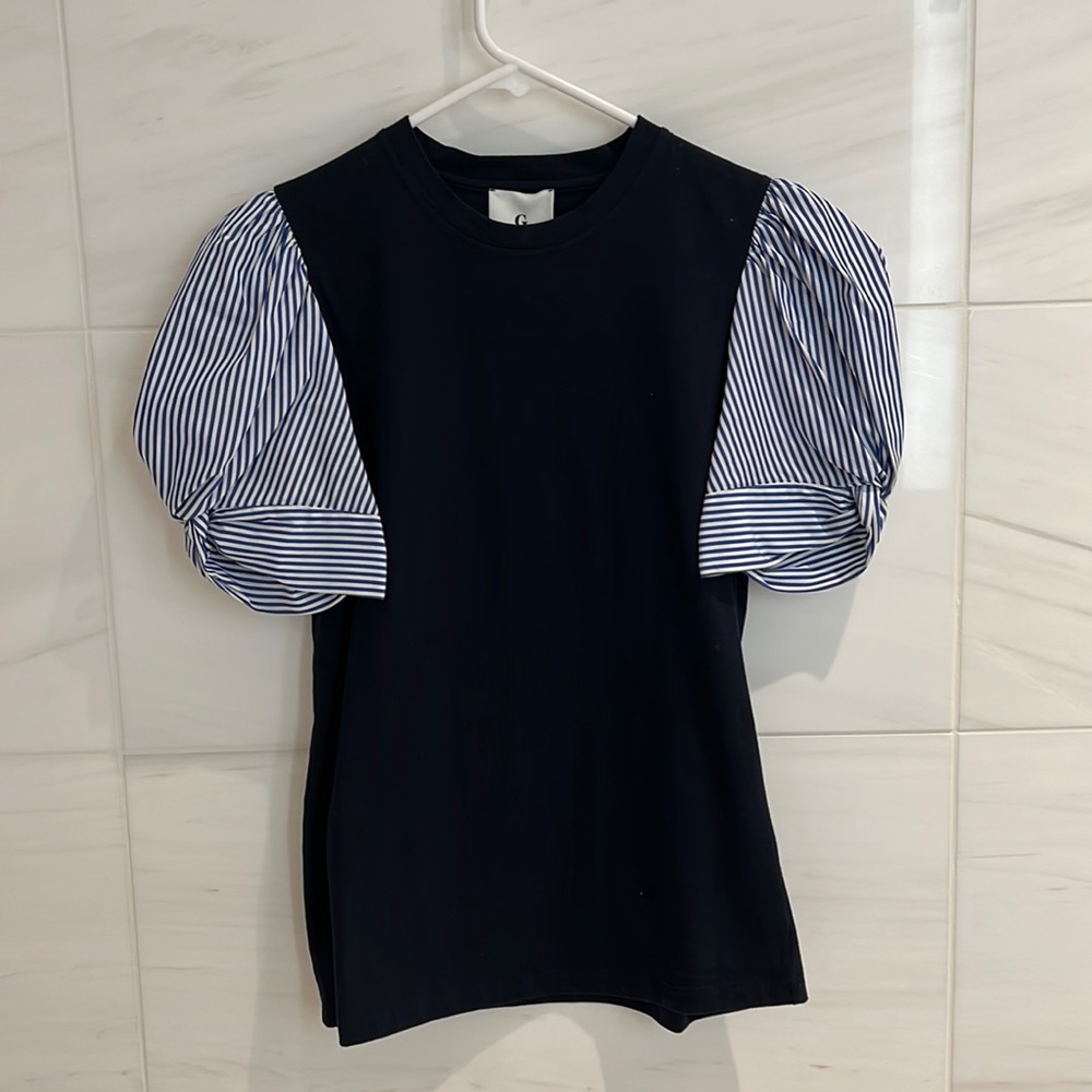 G. Label Puff-Sleeve T-Shirt